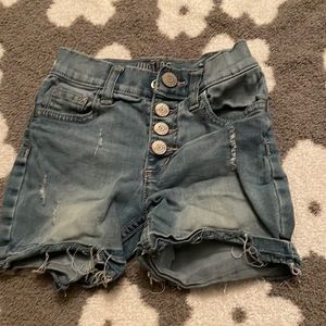Justice kids jean shorts size 8. Denim jean shorts.